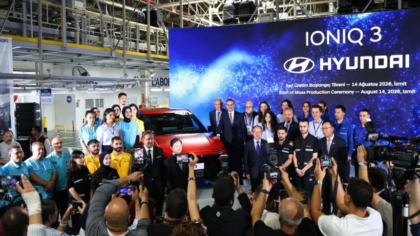 hyundai turkiyedeki ilk tam elektrikli modeli ioniq 3un uretimine basladi