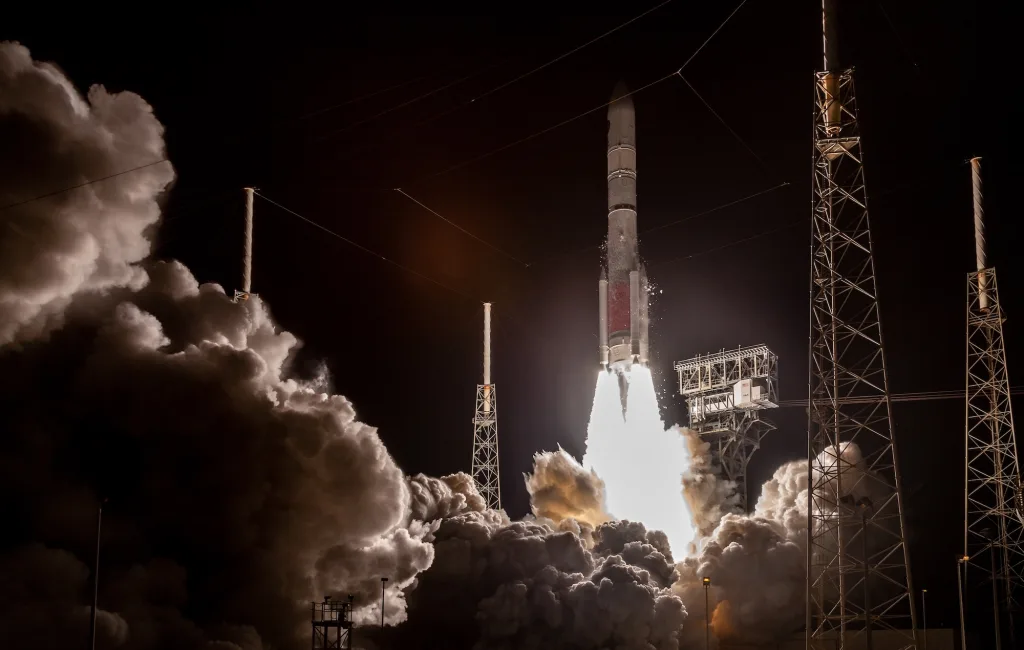 A Vulcan rocket from United Launch Alliance lifts off from Cape Canaveral Space Force Station, Florida, on August 12, 2025.
Credit:
Manuel Mazzanti/NurPhoto via