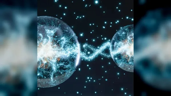 Laboratuvarda atom interferometresi deney düzeneği görüntüsü