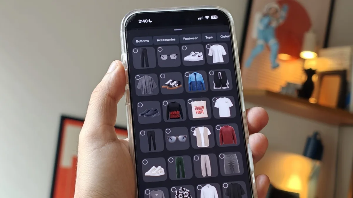 Google Photos uygulamasında yapay zeka gardırop ekranı