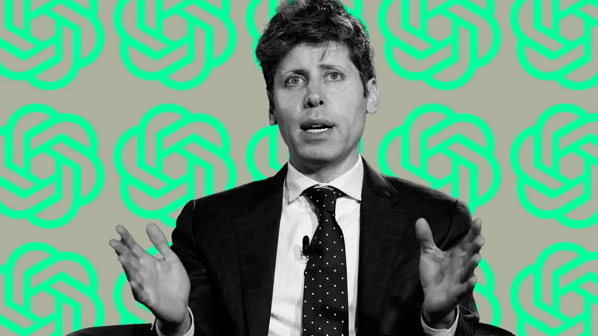 OpenAI CEO'su Sam Altman röportaj sırasında konuşurken çekilmiş fotoğraf