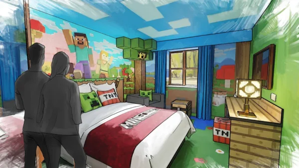 Minecraft’ın İlk Resmi Oteli ve Hız Treni 2027’de Açılıyor