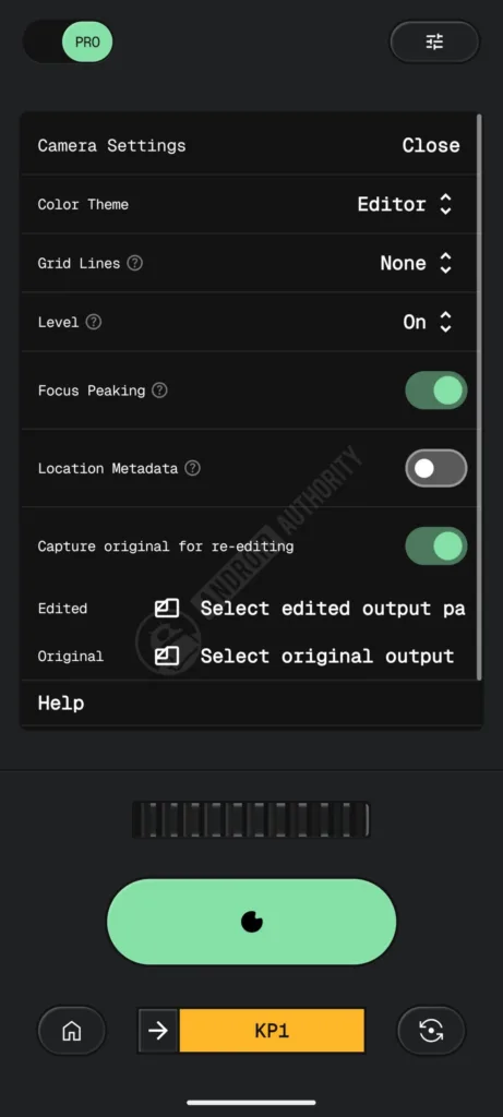 snapseed focus peaking toggle watermarked